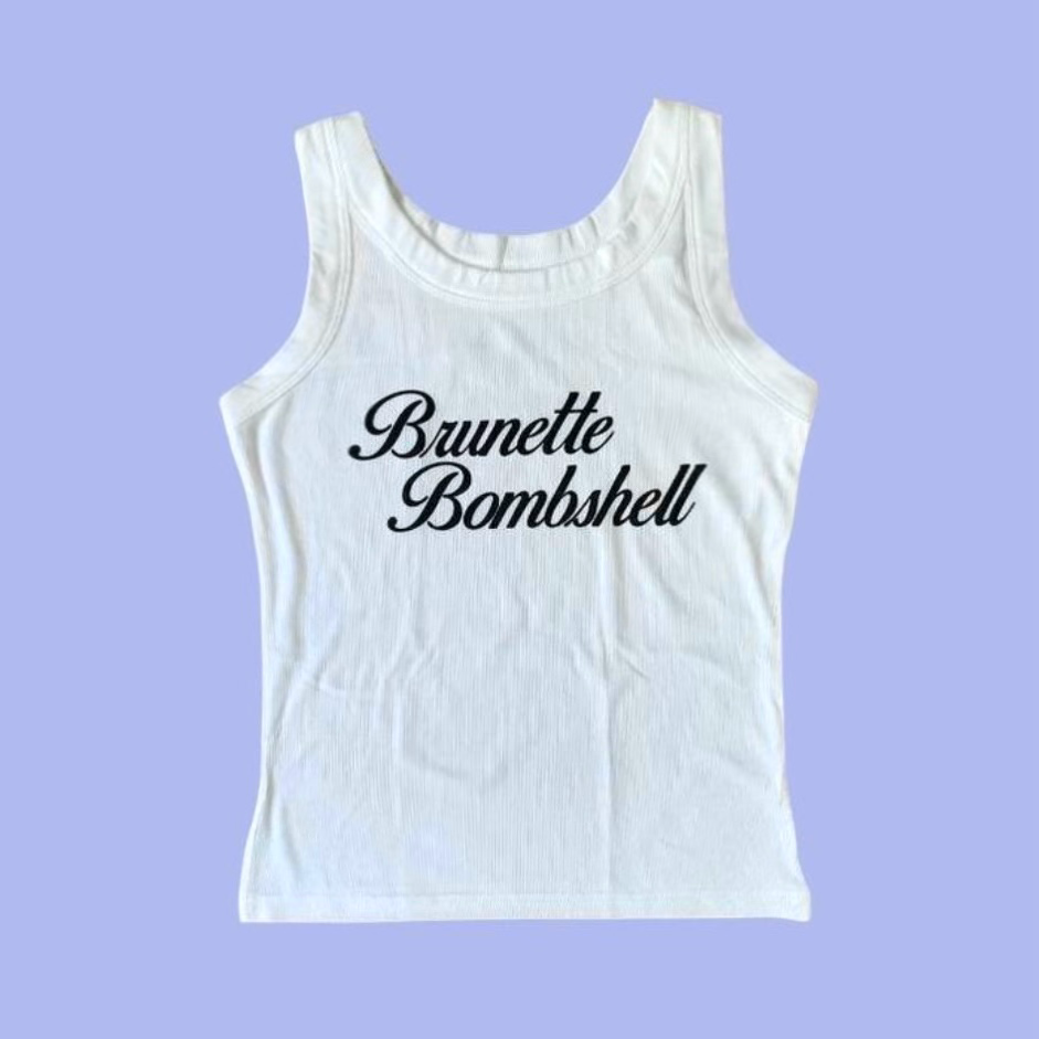 BRUNETTE BOMBSHELL TANK TOP