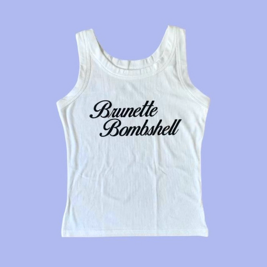 BRUNETTE BOMBSHELL TANK TOP