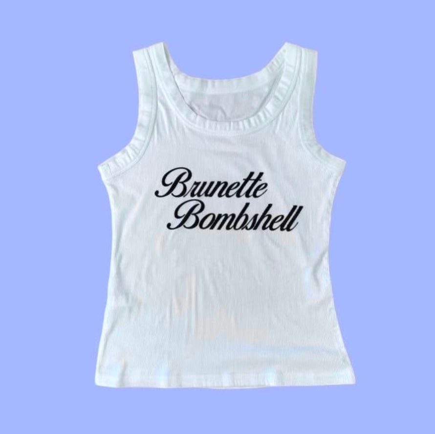 BRUNETTE BOMBSHELL TANK TOP